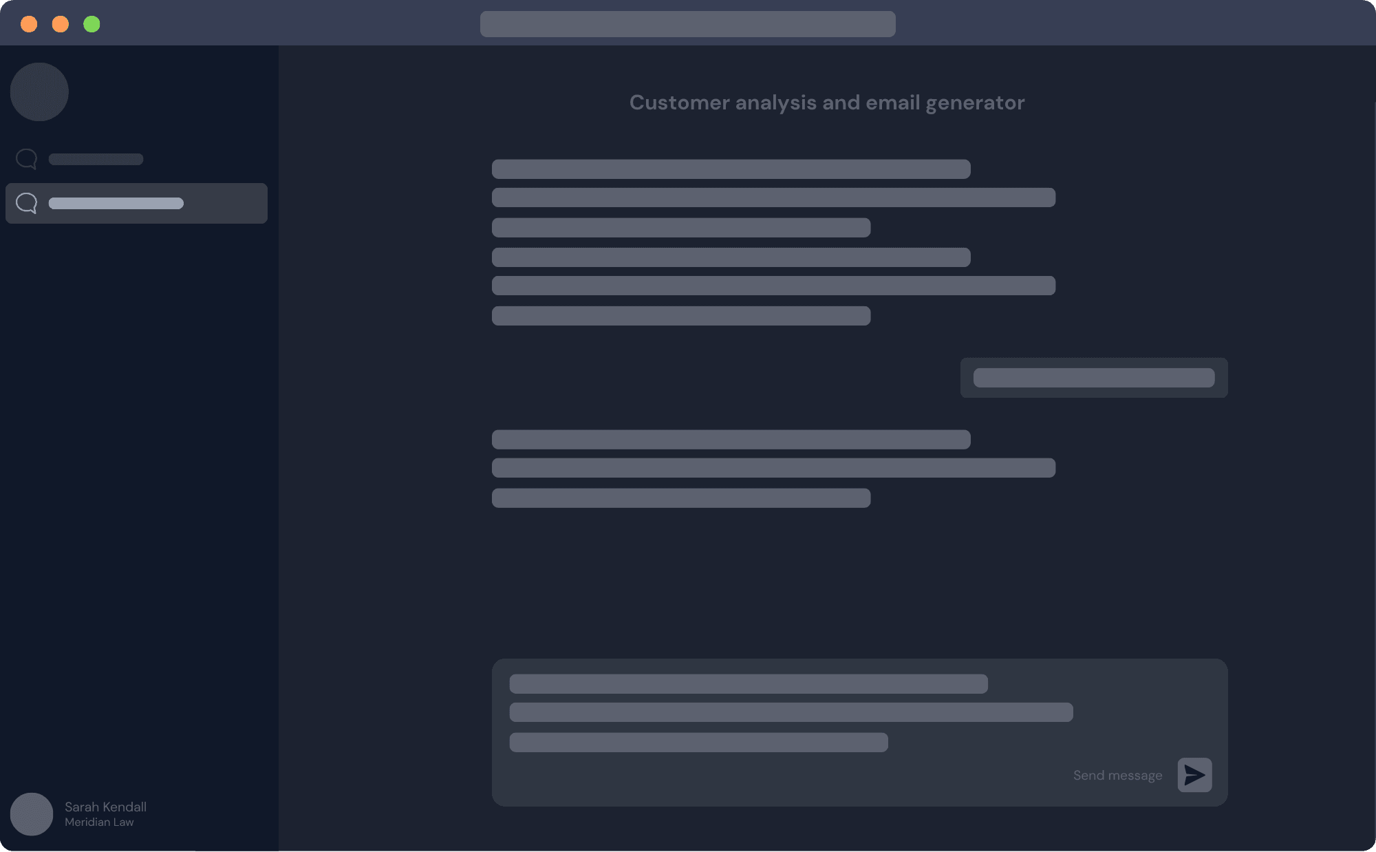 ChatShield blocking a draft message that contains an email address before it reaches an AI chat tool.